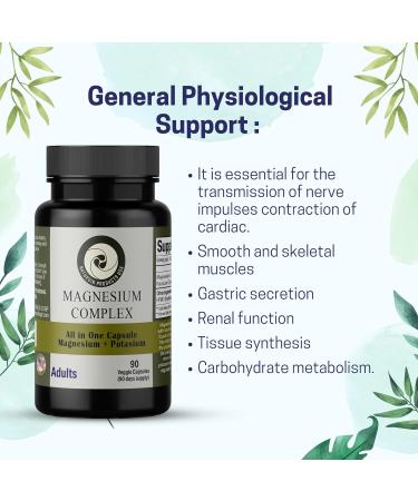 Magnesium Complex 460mg Citrate + Potassium Citrate 90 Capsules - 90 Days Supply - Buy Online on GoSupps.com