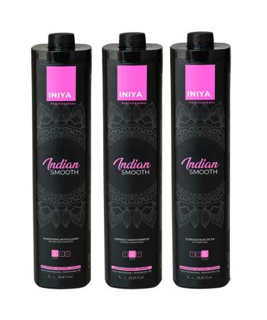 Iniya Smooth Indian Tannin Formulaless | Tannin & Hyaluronic Acid & Amla Smoothing Kit | Professional Issue (3X1L)