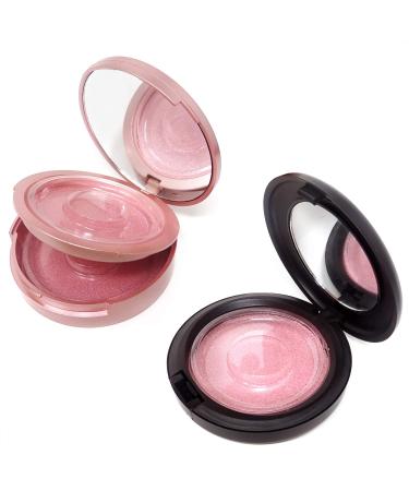 Honbay 2PCS Circle Empty Lash Case Eyelash Packaging Box Eyelash Storage Box with Mirror for Women (Single and Double Layer)