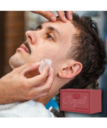 Royal Alum Stone Shaving - 100% Natural Odourless After Shave | Soothes Skin | 100g - Buy Online on GoSupps.com