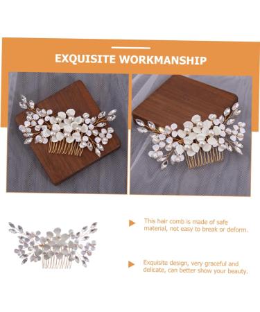 FRCOLOR Hair Accessories Pearl Hair Pin Hairpin Wedding Hair Comb Women Headdress Hair Clips Bride Headpieces for Wedding Barrettes for Hair Pearl Headpiece Hair Comb Clip - Buy Online on GoSupps.com