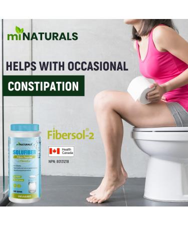 miNATURALS Solufibre Fiber Supplement Powder with Fibersol-2 for Digestive Health and Constipation Relief - 340g - Buy Online on GoSupps.com