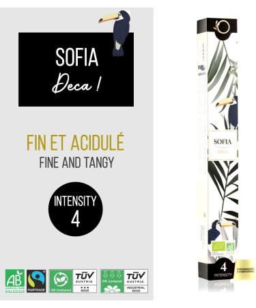 ORIGEENS Nespresso Compatible Capsules | Organic Fairtrade Arabica Coffee Decaffeinated without solvent SOFIA | 60 Biodegradable Compostable Capsules | Artisanal Roasting - Buy Online on GoSupps.com