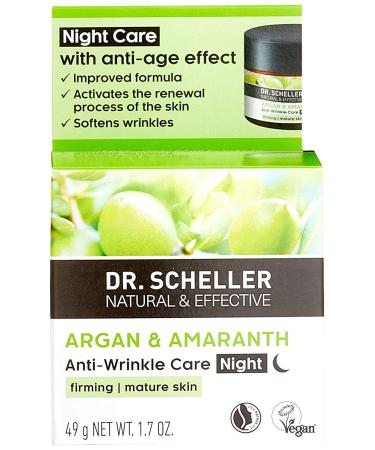 Dr. Scheller Anti-Wrinkle Care Night Cream with Argan & Amaranth â€“ 1.7 oz for Youthful Skin - Buy Online on GoSupps.com