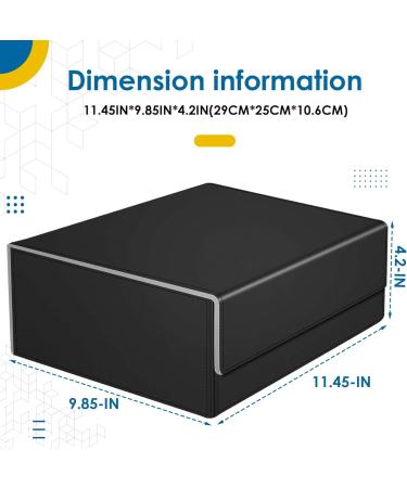 1800+ Leather Card Deck Case with Magnetic Closure - Storage Box for Trading Cards, YuGiOh, MTG & Sport Cards - Buy Online on GoSupps.com