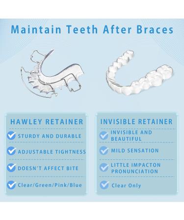 Custom Fit Hawley Retainer After Braces Durable Dental Retainer Upper & Lower Hawley Retainers for Teeth for Adults & Kids 2 Pack - Buy Online on GoSupps.com