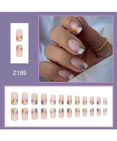 FEIlei 24Pcs Press on Nails Short Design Fake Nails Wearable Fake Nails Set for Women 4# - Buy Online on GoSupps.com