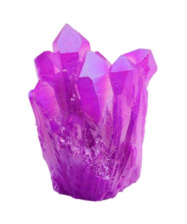 Kyeygwo natural mountain crystal Titan coated crystal quartz cluster specimen gem figure decoration irregular natural piece healing Reiki stone decoration light purple 30 x 17x 15 mm - 70 x 45 x 60 mm light violet