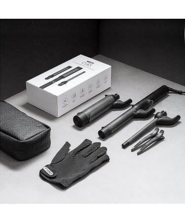 TYMO Curling Iron Set with 3 Barrels, Instant Heat Up, 5-Temps (Up to 430F), Intelligent Temp Control - Dual Voltage Hair Curler for All Hair Types - Black - Buy Online on GoSupps.com
