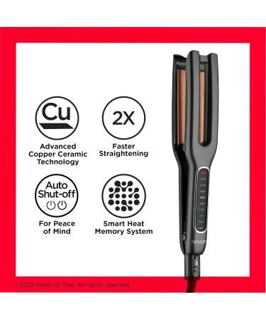 Revlon Double Straight (Dual Plate design Advanced Copper Ceramic Technology LED display Smart Heat Memory System 10 Heat Settings up to 235 C) RVST2204UK - Buy Online on GoSupps.com