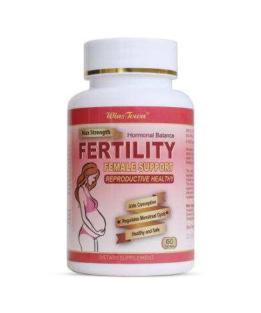 Wins Town Fertility Tablets for Women Female Prenatal Vitamin Supplements Support Ovulation & Conception 60 Tablets