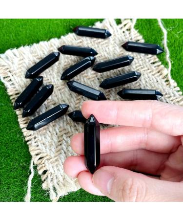 ZHIYUXI 10 Pcs Obsidian Crystal Points - Natural Quartz Gemstone Healing Crystals - Buy Online on GoSupps.com