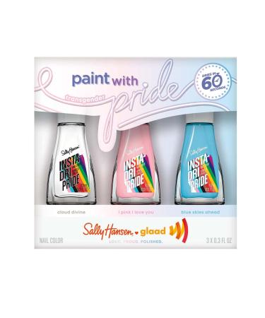 Sally Hansen Insta-Dri x GLAAD Transgender Pride Gift Set 0.31 Fl Oz (Pack of 3)