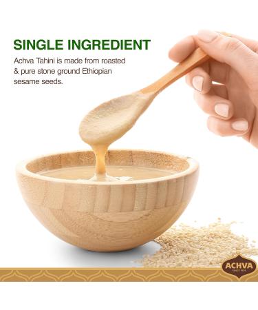 Achva Sesame Tahini Paste - Roasted & Pure Stone Ground Ethiopian Sesame Seeds - Rich Creamy Taste for Hummus & Tahini Sauce - Kosher Vegan Gluten Free Peanut Free & Non-GMO (2 Jars of 500g) - Buy Online on GoSupps.com