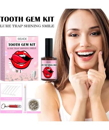 DIY Tooth Gemstone Set | Tooth Jewelry Kit with Glue | Reflective Tooth Decoration Gems - Buy Online on GoSupps.com