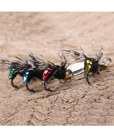 Realistic Flies for Fly Fishing 5-Piece Artificial Bait Set with Hooks | Dry Fly Fishing Accessories Kit for Perch Salmon & Trout - Includes Suitcase Box - Buy Online on GoSupps.com
