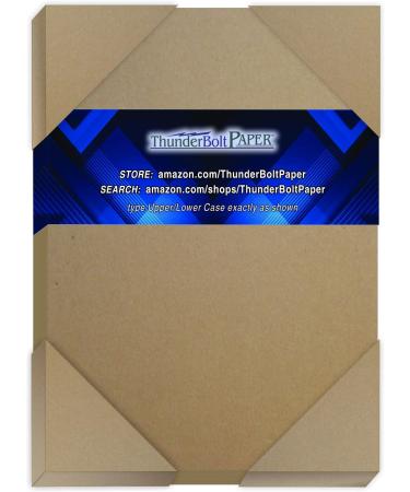 75 Sheets Chipboard 20pt (Point) 6" X 8" (6X8 Inches) 1" Frame Around 5X7 Card Size .020 Caliper Thick Cardboard Craft|Ship Brown Kraft Paper Board 6x8  75 Sheets