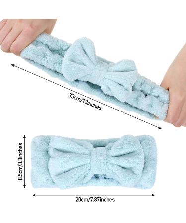 WILLBOND 6 Pack Microfiber Bowtie Headbands for Women - Adjustable Hair Band for Spa, Yoga, Sports, and Shower - Pink Blue White Grey Camel Cyan - Buy Online on GoSupps.com