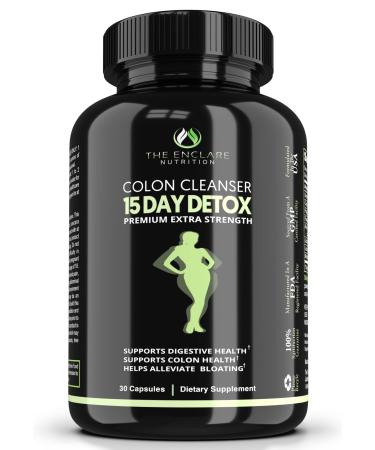 Colon Cleanser Detox. Premium 15 Day Fast-Acting Detox Cleanse Diet Pills  Probiotic  Fiber  Natural Laxatives for Constipation Relief  Bloating. Colon Cleanse Boosts Energy  Focus  Gut Health (1)