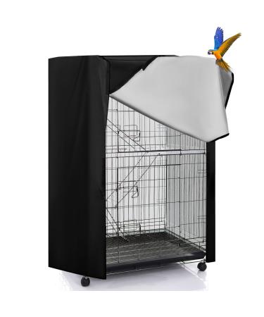 Bird Cage Cover Universal Pet Cage Cover Blackout Parrot Cage Cover Night Birdcage Cover Breathable Washable for Bird Parrot Parakeet Cats Mink and Other Small Animals, 35 x 24 x 47 Inch