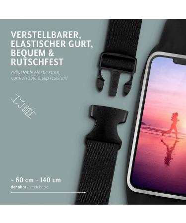 Moex Passel Waterproof Running Bag for Samsung Galaxy A54 5G - Slim Jogging Belt with Viewing Window Flexible Design Black - Buy Online on GoSupps.com