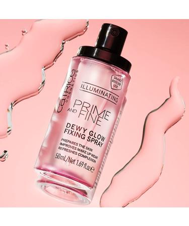 Catrice Prime & Fine Illuminating Dewy Glow Spray - Transparent, Fast Drying Fixing Spray - Paraben Free, Vegan, Cruelty Free - 1.69 Fl Oz - Buy Online on GoSupps.com