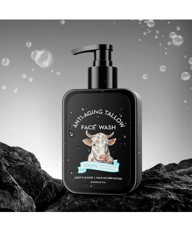 yehapp 150ml Tallow Face Wash Tallow Hydrating Facial Cleanser Skincare for Men Skin Care Tallow Face Moisturizer Hydrating and Moisturizing Face Exfoliating Face Wash - Buy Online on GoSupps.com
