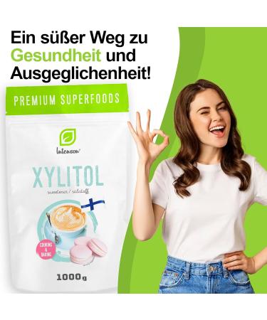 Intenson - Xylitol Sugar 1kg | Xylitol from Finland 1000g | Birch Sugar 100%. - Buy Online on GoSupps.com