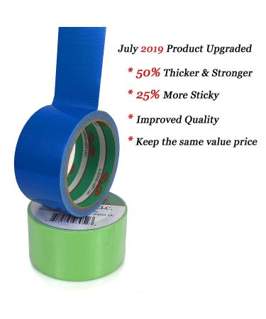 GIFTEXPRESS 12 Assorted Colored Duct Tapes - 10 Yards x 2 Inch Rolls - Multi-Purpose Bright Colors - DIY Art Kit - Home School Supplies - Black Navy Purple Red Orange White Teal Lime Green - Buy Online on GoSupps.com