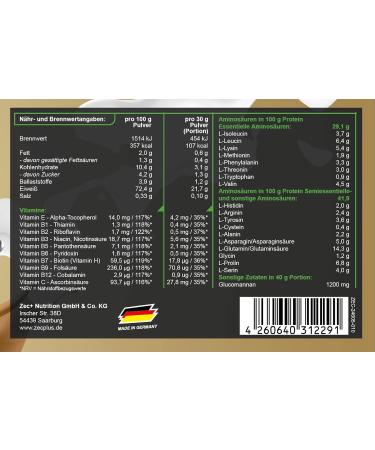 ZEC+ Nutrition Protein Pudding 600G | Low-Calorie Cookie Dough Dessert with Glucomannan | Protein-Rich Sports Food - Buy Online on GoSupps.com
