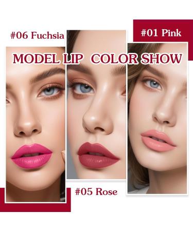  Prreal Peel Off Lip Tint Long Lasting Lip Tint Waterproof Non-Sticky Transfer Resistant Super Pigmented (01+05+06) - Buy Online on GoSupps.com