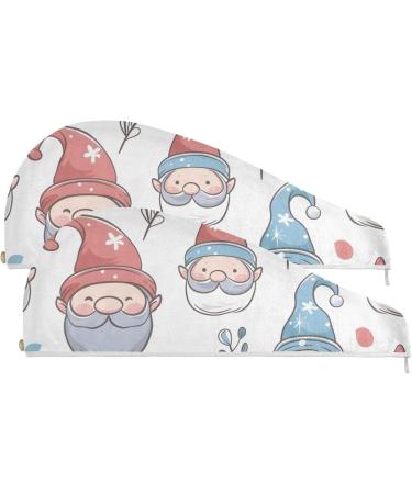 Christmas Elf Hair Towel 2 Pack - Super Absorbent Hair Turbans for Quick Drying | Perfect Holiday Gift for Women & Girls - Buy Online on GoSupps.com