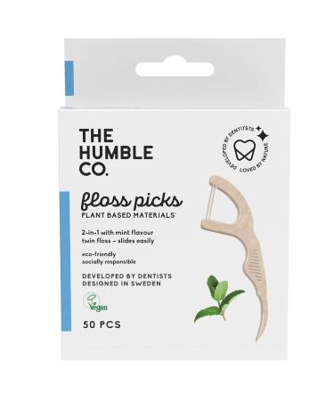 Humble Natural Dental Floss Picks - Flossers - Dental Floss Sticks - 2 x 50 pcs