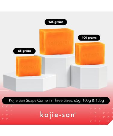 Kojie San Skin Brightening Soap - Original Kojic Acid for Dark Spots - 3 Bars 65g with Coconut & Tea Tree Oil - Buy Online on GoSupps.com