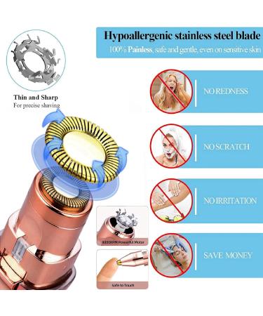 2 in 1 Facial Hair Remover & Eyebrow Trimmer for Women | Rechargeable Hair Removal Device with 2 Heads | Nose Hair Trimmer, Face Shaver, Upper Lip Hair Remover | Facial Epilator Pen - Buy Online on GoSupps.com