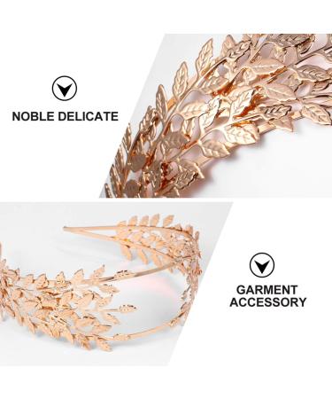Lurrose Gold Leaves Crown Roman Laurel Grecian Goddess Headband Greek Roman Leaf Wedding Headpiece for Brides Girls Women (Golden) - Buy Online on GoSupps.com