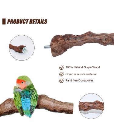 Natural Grapevine Bird Perch Stand for Parrot Cage - Style 1 | Parrot Accessories - Buy Online on GoSupps.com
