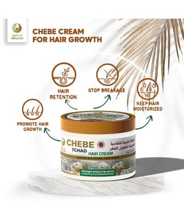 Hair Leave-in Cream with Chebe Powder for Hair Growth | 200 GM | African Natural Formula for Thicker Hair - Buy Online on GoSupps.com
