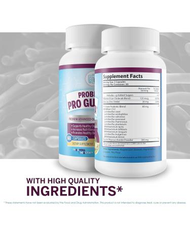 Probiotic Pro Gut Vita - Gut Health Support Probiotic & Vitamin Formula - Promote Healthy Digestion Nutrient Absorption Bowel Movements - Help Improve Gut Microbiome for Additional Health Benefits - Buy Online on GoSupps.com