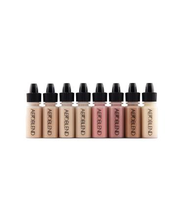 Aeroblend Airbrush Makeup Personal Starter Kit | Medium Foundation & 8 Color Set - Perfect for Flawless Skin - Buy Online on GoSupps.com