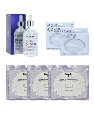SpaLife Diamond Skin Care Set - Facial Mask, Serum, and Eye Mask Combo (6 Pack) - Buy Online on GoSupps.com