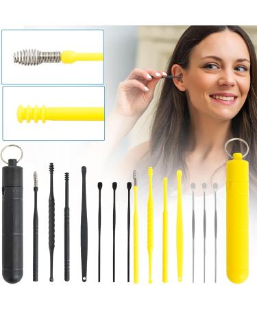 Palarn 7pcs Stainless Steel Ear Wax Cleaner Tool Set - Ear Curette & Earwax Removal Kit with Storage Box (Black) - Buy Online on GoSupps.com
