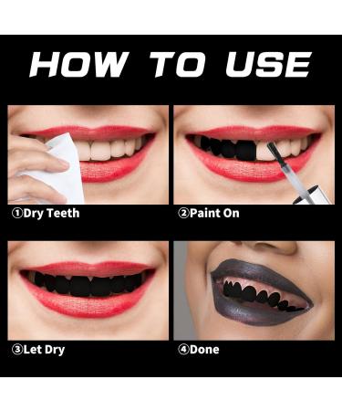 MEICOLY Black Tooth Paint - Temporary Blackout Teeth for Halloween & Cosplay | Fast-Drying Special Effects Makeup - Buy Online on GoSupps.com