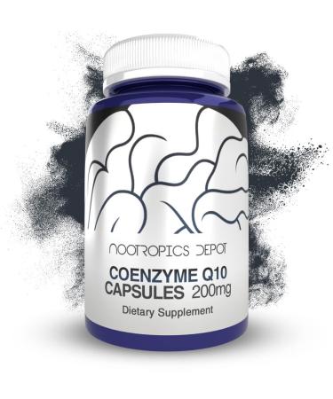 Nootropics Depot CoEnzyme Q10 Capsules | 200mg | Ubiquinone | 60 Count | Energy Cognitive & Cellular Function 1 Count (Pack of 60)