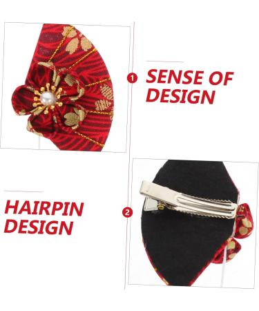 MAGICLULU 4 Pairs Cherry Blossom Hairpin Kawaii Hairpin Fringe Trim Hair Clips for Chinese Decor Decorative Hairclip Graduation Hair Clip Decorate Child Kimono Polyester Delicate - Buy Online on GoSupps.com