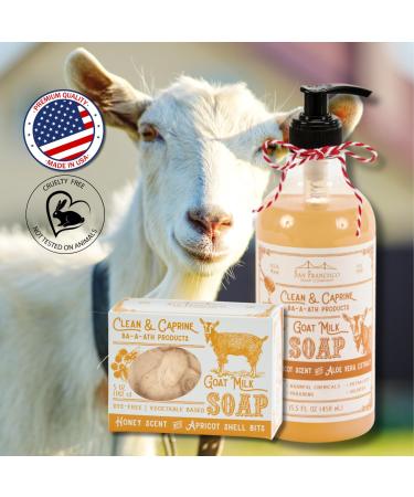 San Francisco Soap Company Honey Goat Milk Soap Bar | Dye-Free 5oz | Nourishing Unisex Fragrance - Buy Online on GoSupps.com