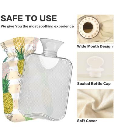 Buy Naanle Colorful Pineapple Hot Water Bottle - 2L Transparent Ideal for Pain Relief & Heat Therapy - Perfect for Bed Hands & Feet - Buy Online on GoSupps.com