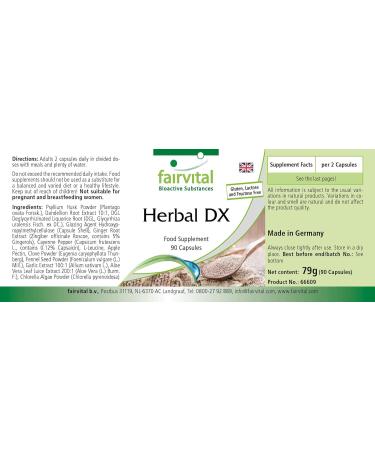 Fairvital Psyllium husks dandelion root extract and more 90 capsules with chlorella - Buy Online on GoSupps.com