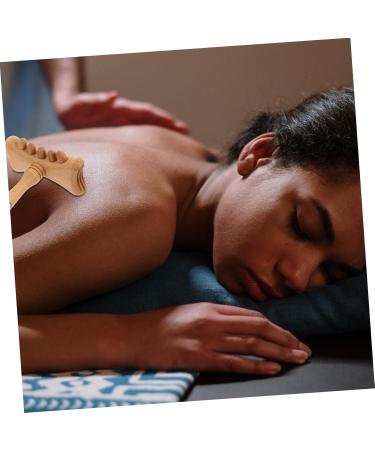 Lurrose Wooden Gua Sha Stick - Back Massager & Scratch Tool for Thai Massage - Beech Wood Therapy Device 18x17.5cm - Buy Online on GoSupps.com