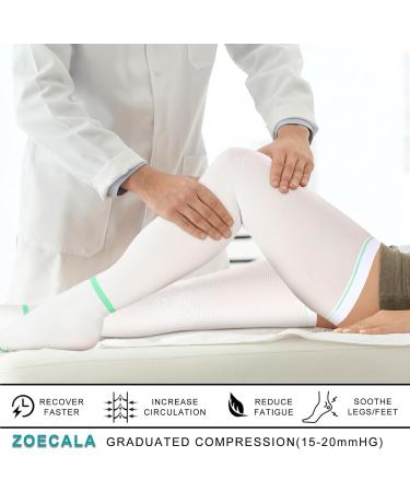 T.E.D. Anti-Embolism Compression Stockings - 15-20 mmHg Thigh High Support Socks for Men & Women - Post Surgery Relief for Swelling Varicose Veins Edema DVT - X-Large White - Buy Online on GoSupps.com